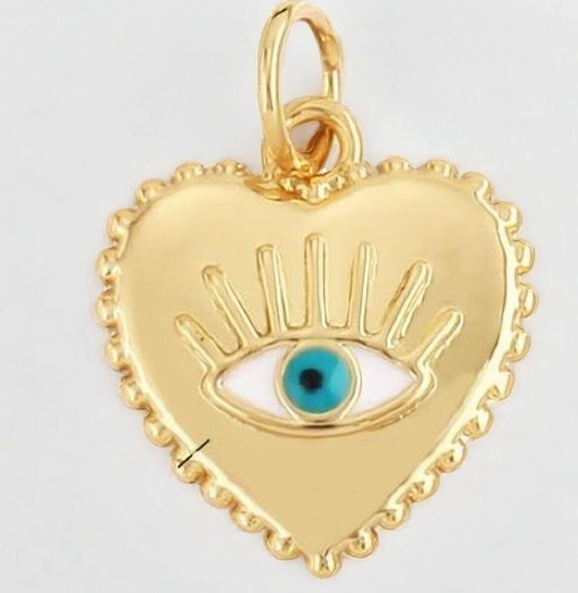 Evil Eye Heart Charm